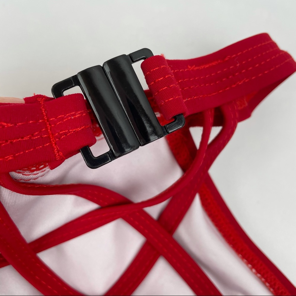 Halter Flounce‎ Bikini Top Red - Picture 6 of 7